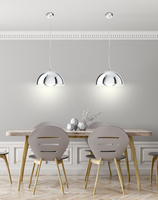 Lampa wisząca metalowa 30cm chrom Dorada 31-26361
