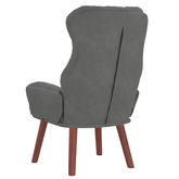 fotel Ciemnoszary 69 x 74 x 93 cm Aksamit