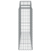 Kosze gabionowe, 15 szt, 200x50x120/140cm, galwanizowane żelazo