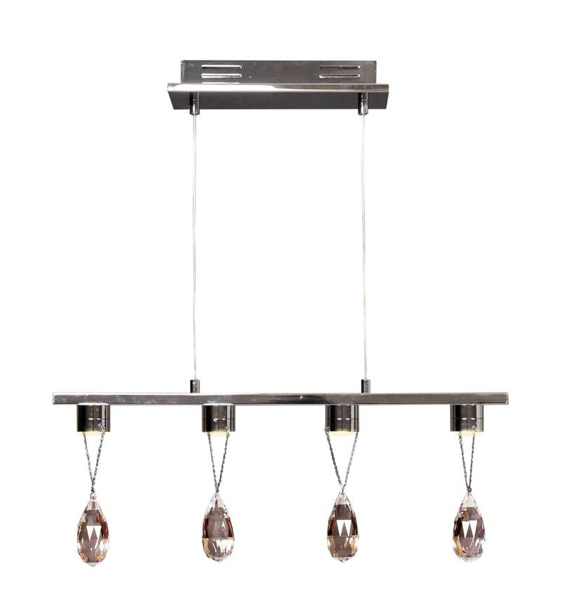 Lampa wisząca LED chromowa z kryształkami 4x3W Prisma Candellux 34-25708