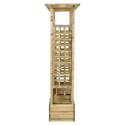 z ławką i donicami, impregnowane drewno sosnowe Pergola