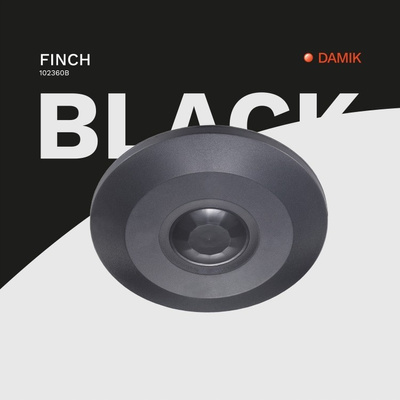 DAMIK Czujnik czujka ruchu PIR natynkowy sufitowy Finch 360° 2000W czarny