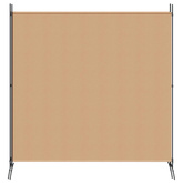 4-panelowy parawan Beżowy 525 x 180 cm tkanina