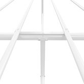 rama łóżka z wezgłowiem, biała, 160x200 cm Metalowa