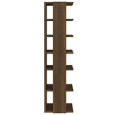 Stojak na buty, brązowy dąb, 27,5x27x102 cm