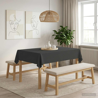 Obrus stołowy Prostokątny ciemnoszary 110 x 140 cm