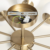 Lampa Sufitowa Wiszaca Złota Żyrandol Szklane kule Abruzzo Elegante 10x G9