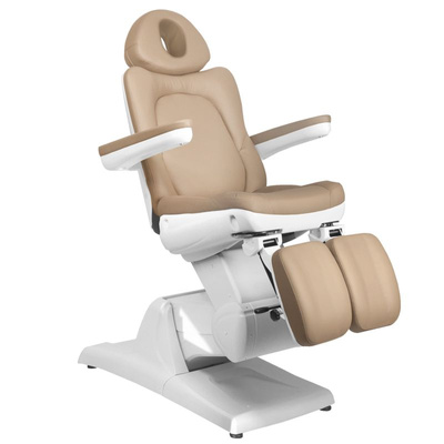 Fotel kosmetyczny elektr. Azzurro 870S pedi 3 siln. cappuccino 109085