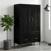 Highboard Czarny dąb 70 x 31 x 115 cm Drewno inżynieryjne
