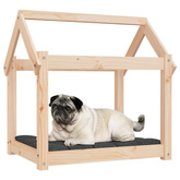 vidaXL Legowisko dla psa, 71x55x70 cm, lite drewno sosnowe