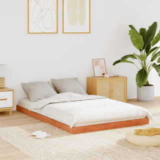 Rama łóżka, woskowy brąz, 140x200 cm, lite drewno sosnowe