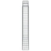 Kosze gabionowe, 5 szt, 200x30x200/220 cm, galwanizowane żelazo