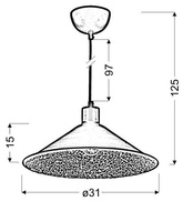 LAMPA SUFITOWA WISZĄCA CANDELLUX SCRIMI 31-56641 E27 CZARNY