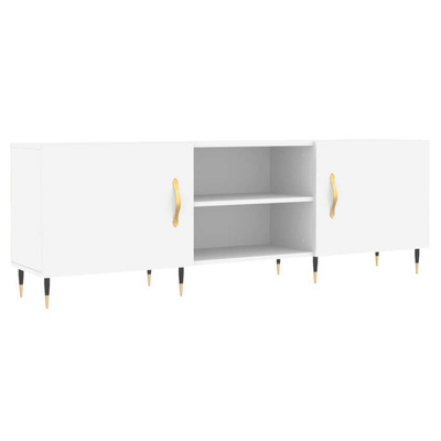 vidaXL Szafka pod TV, biała, 150x30x50 cm, materiał drewnopochodny wariant 7