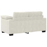 Sofa dwuosobowa, kremowa, 160x77x82 cm, aksamit