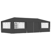 vidaXL Namiot imprezowy ze ściankami, 4x9 m, antracytowy, 90 g/m²
