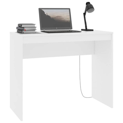 vidaXL Biurko, białe, 90x40x72 cm, materiał drewnopochodny