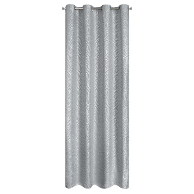 Zasłona Semi srebrna 140x250