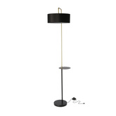 Lampa podłogowa czarna złota 1xE27 Impact 51-00026