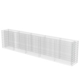 vidaXL Podwyższona donica gabionowa, galwanizowana stal, 450x50x100 cm