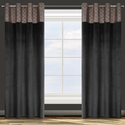 Zasłona Agnes czarna 140x250