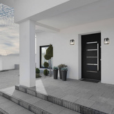 Ogrodowa oprawa elewacyjna kinkiet GAIA T BLACK E27 czarny IP44 EDO777369 EDO Solutions