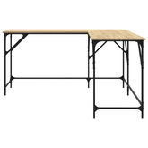 vidaXL Biurko, dąb sonoma, 149x149x75 cm, materiał drewnopochodny