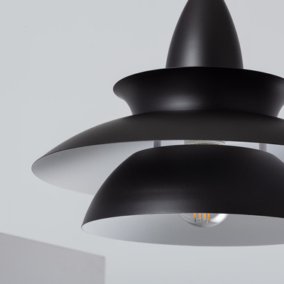 Lampa Wisząca czarna Abruzzo Luppo E27