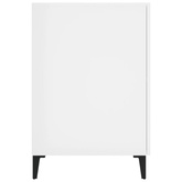 Biurko białe z połyskiem, 140x50x75 cm, materiał drewnopochodny vidaXL
