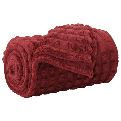 Koc Bordeaux Czerwony 150 x 130 cm Polar