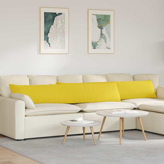 Poduszki na sofę 2 pcs Jasnożółty 200 x 40 cm tkanina