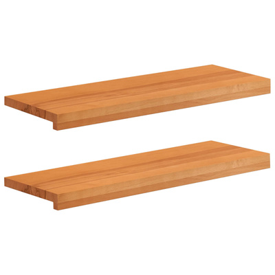 Nakładki na schody 2 szt. 80 x 25 x 2 cm Jasny Brąz