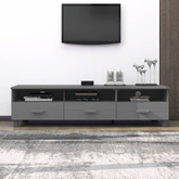 vidaXL Szafka pod TV HAMAR, ciemnoszara, 158x40x40 cm, drewno sosnowe