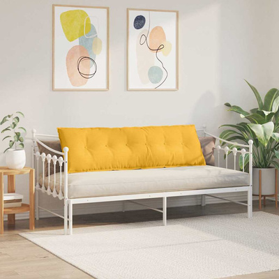 Poduszka na plecy Jasnożółty 160 x 50 cm Tkanina sztruksowa