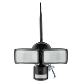 18W Naświetlacz LED SMD z czujnikiem ruchu i kamerą / Wifi / Barwa:6000K / Obudowa: Czarna