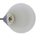 Lampa wisząca niebieska metalowa + drewno Faro Ledea 50101258