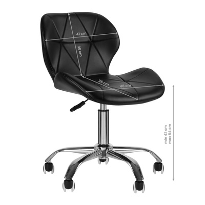 Taboret kosmetyczny QS-06 czarny 141200
