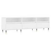vidaXL Szafka pod TV, biała, 150x30x44,5 cm, materiał drewnopochodny wariant 5