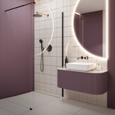 Kabina walk-in ii 80x200cm transp 8mm shiny-glass czarny AK-32-181-S Invena