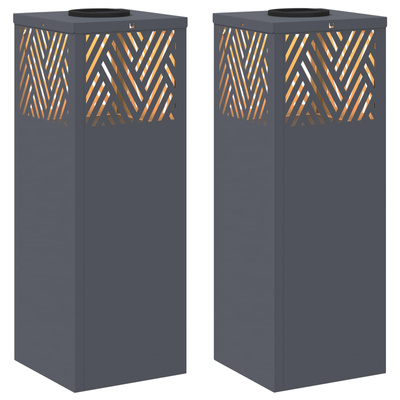 Słoneczna LED lampa na ścieżkę 2 pcs Antracyt
