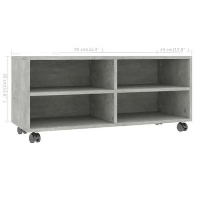 vidaXL Szafka pod TV, kolor betonowy szary, 90x35x35 cm