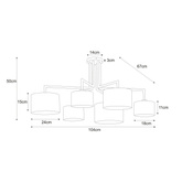 Lampa sufitowa K-4341 z serii SIMONE GRAY KAJA