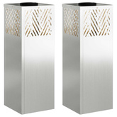 Słoneczna LED lampa na ścieżkę 2 pcs Srebrny Galwanizowany