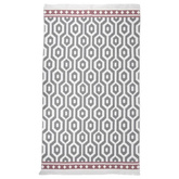 vidaXL Dywan, szary, 120x180 cm, bawełniany