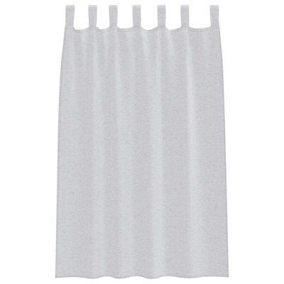 Firany Voile 2 pcs Jasnoszary 175 x 140 cm Poliester