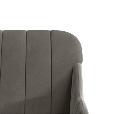 vidaXL Fotel, ciemnoszary, 63x76x80 cm, obity aksamitem