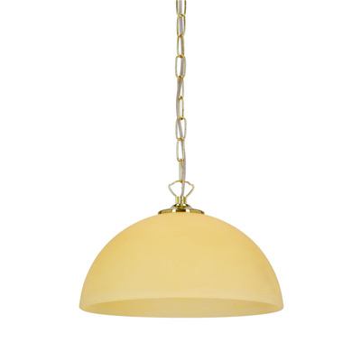 Trezza lampa wisząca mosiądz 1x60w e27 klosz ecru