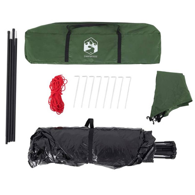 vidaXL Namiot rodzinny, kabinowy, 4-os., zielony, szybkie rozkładanie