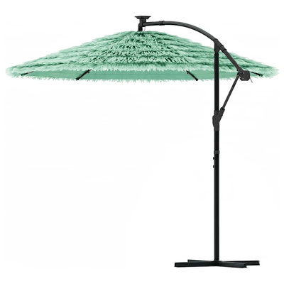 Parasol ogrodowy na stalowym słupku, zielony, 269x269x235 cm
