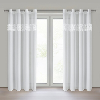 Firana Roses biała 140x250